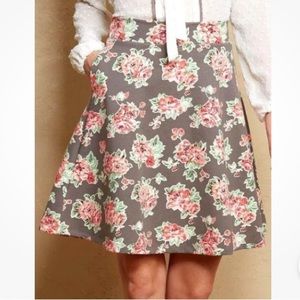 Matilda Jane Skirt Cheryl Skater Skirt Floral Print Size Large